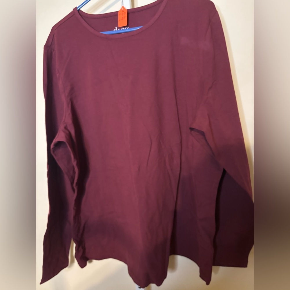 Maroon Long Sleeve Top-XL
